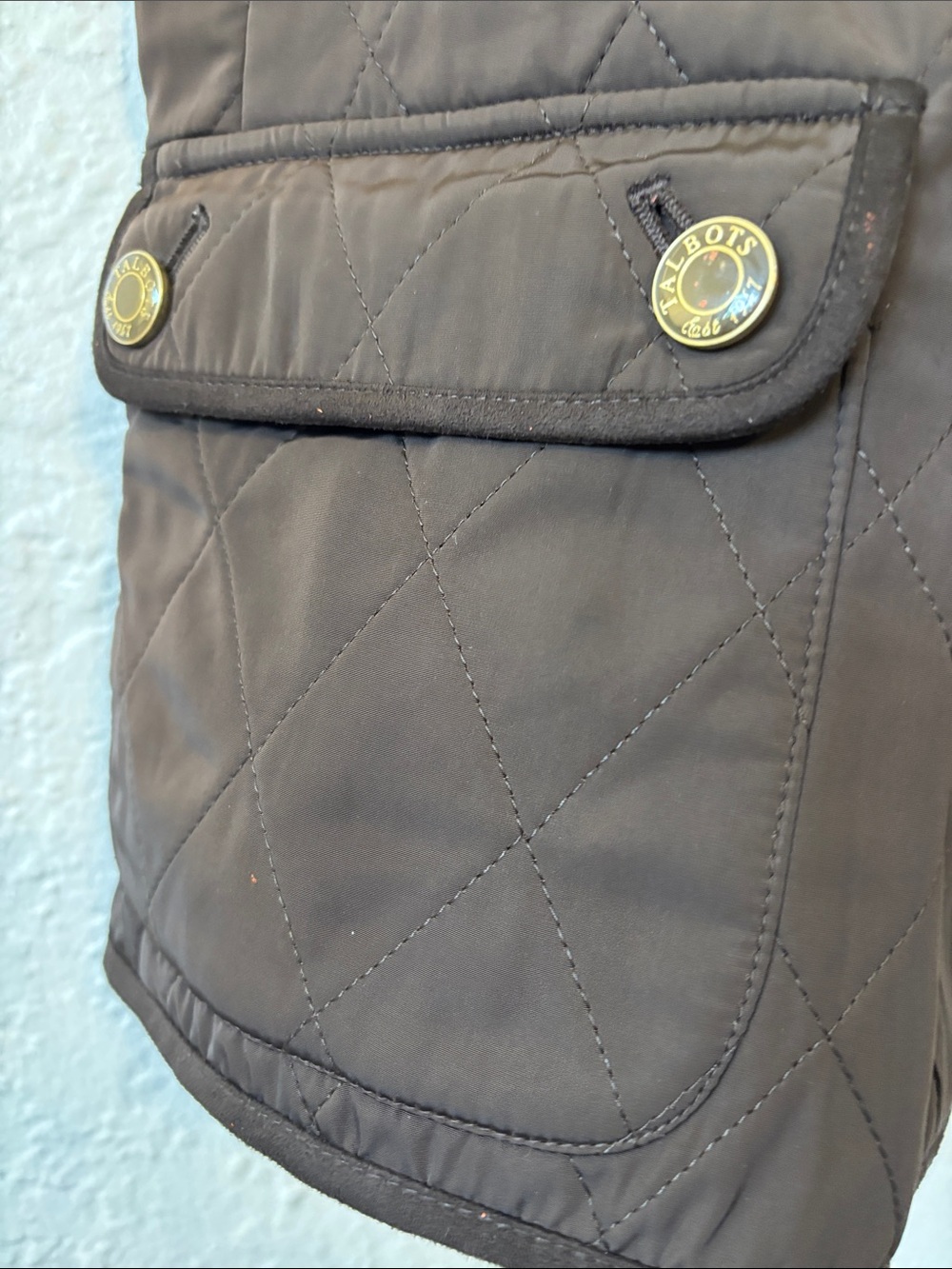 Talbots Quilted Brown Sleeveless Chocolate Brown Vest M - Picture 4 of 6